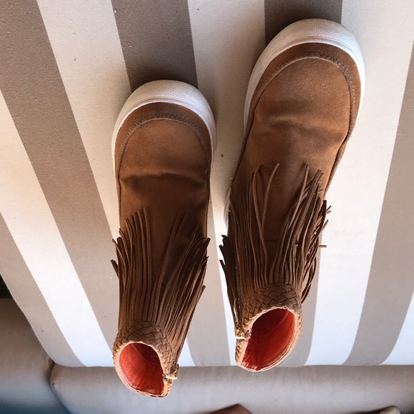 Via Moda brown  fringe boost - Picture 4 of 7